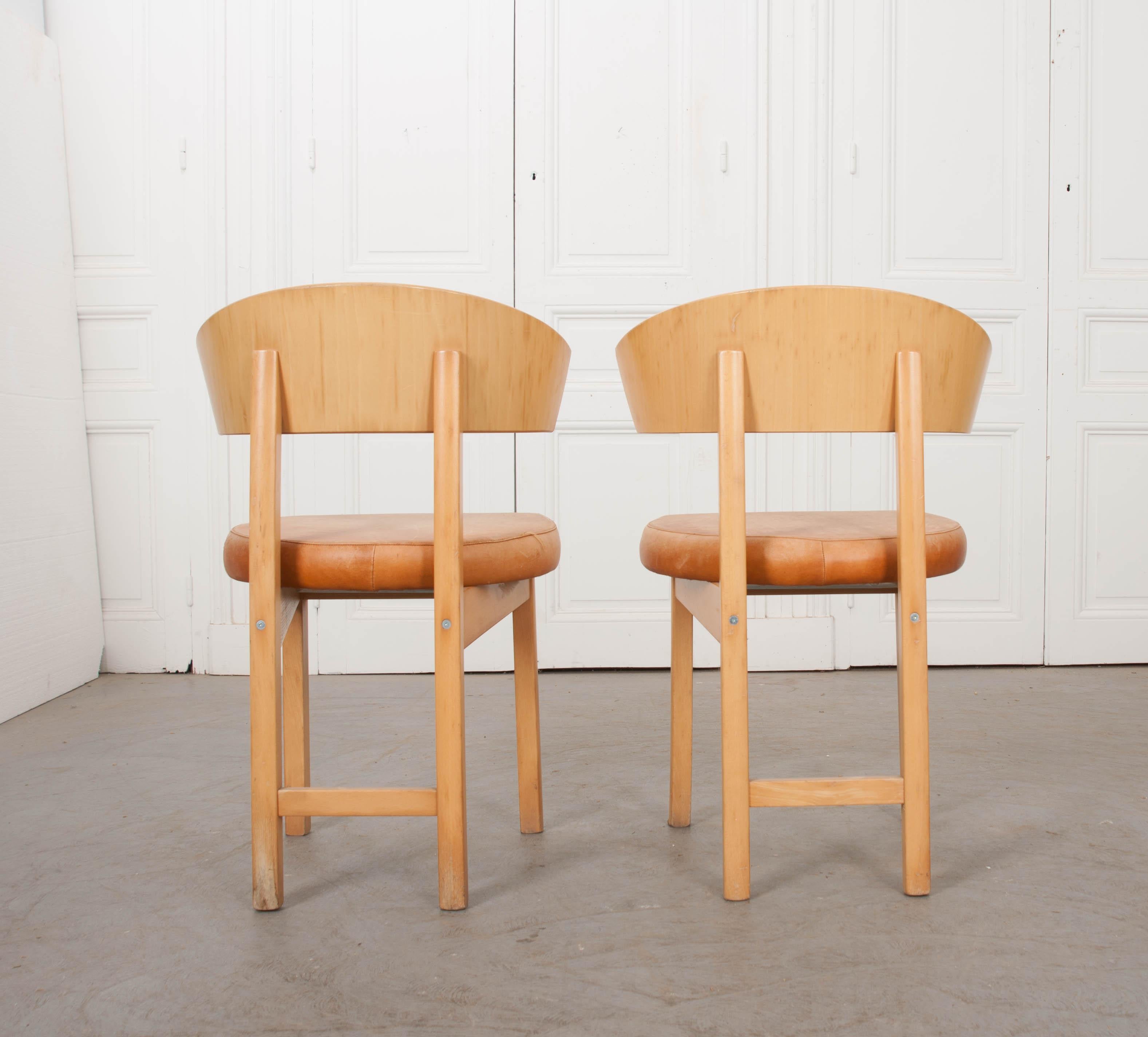 Pair of French Vintage Art Deco-Style Side Chairs 4
