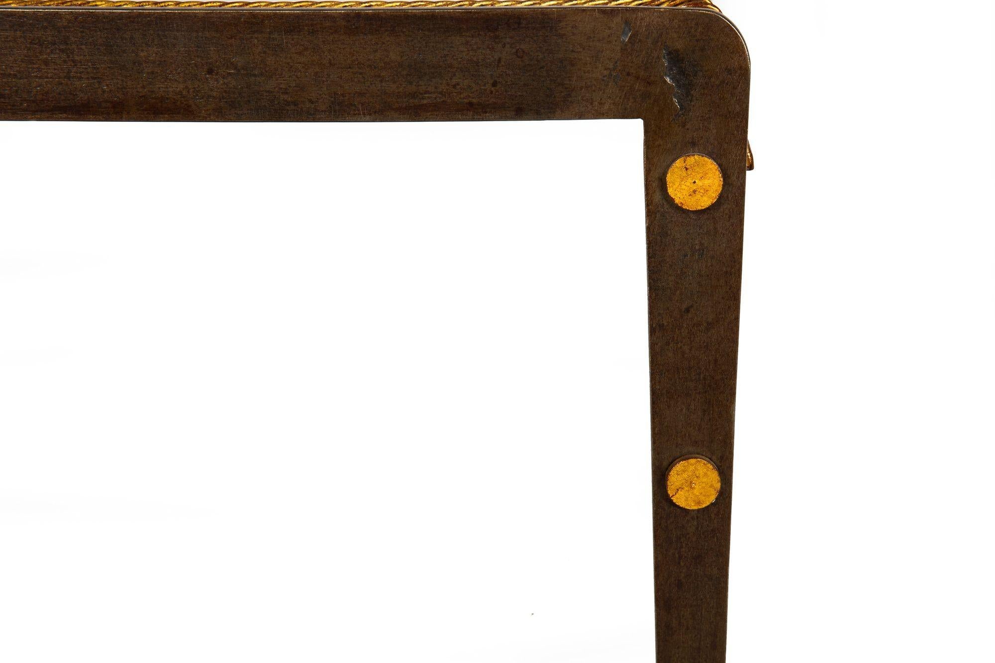 Paar französische Vintage-Eisen-Stapeltische aus der Mitte des Jahrhunderts, ca. 1940-50 im Angebot 5