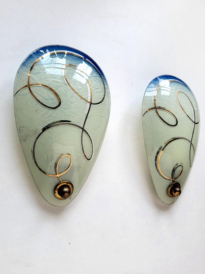 20th Century Pair of French Vintage Midcentury Wall Lights Sconces, 1950s For Sale