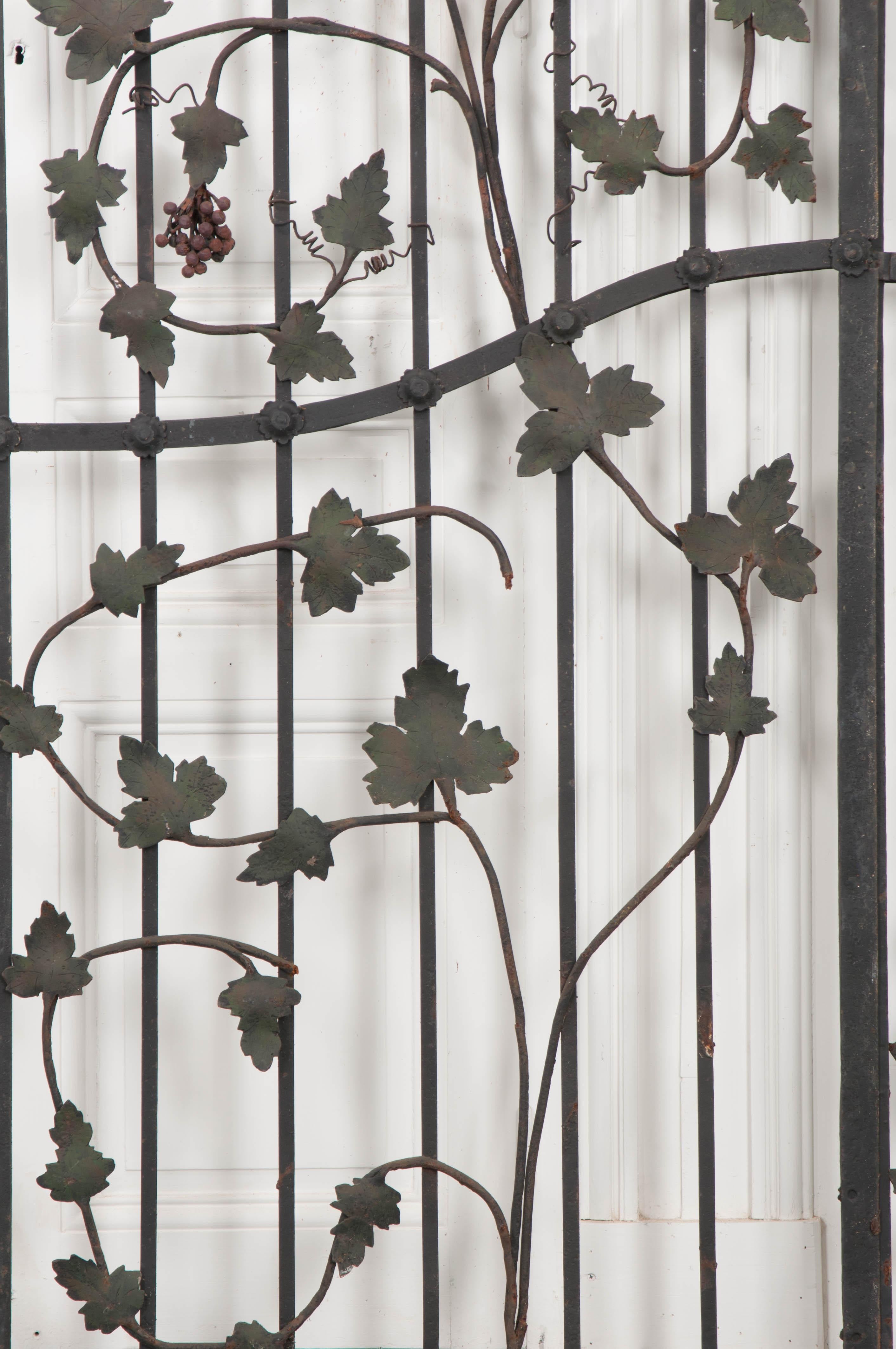 Pair of French Early 20th Century Painted Wrought-Iron 
