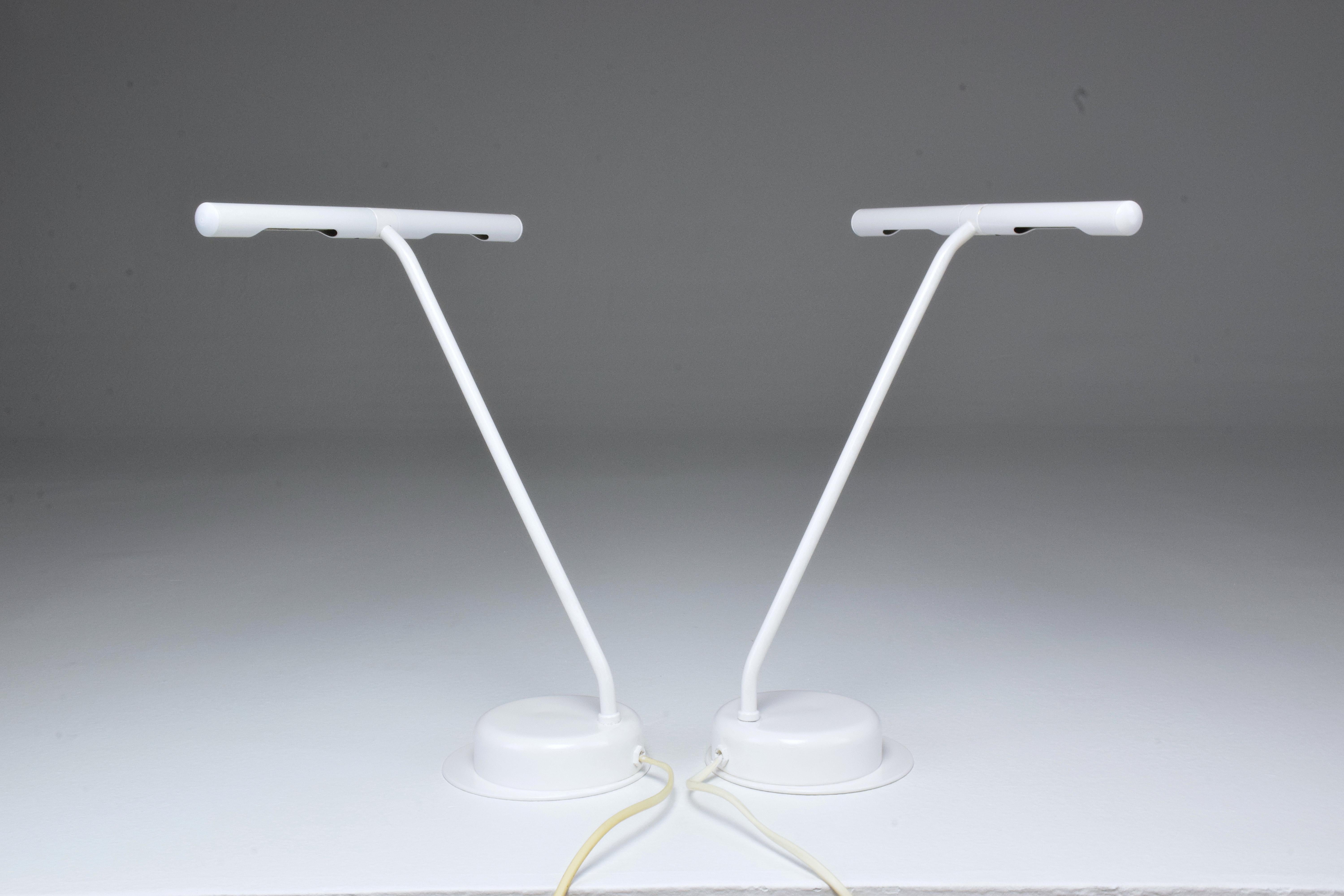 20th Century Pair of French Vintage Rotatable Desk Lamps, 1970s