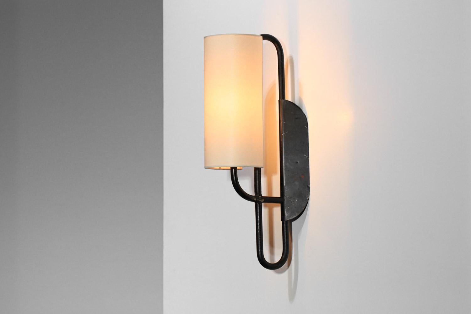 Lacquered French vintage wall light from the 50's in the style of Jean Royère 