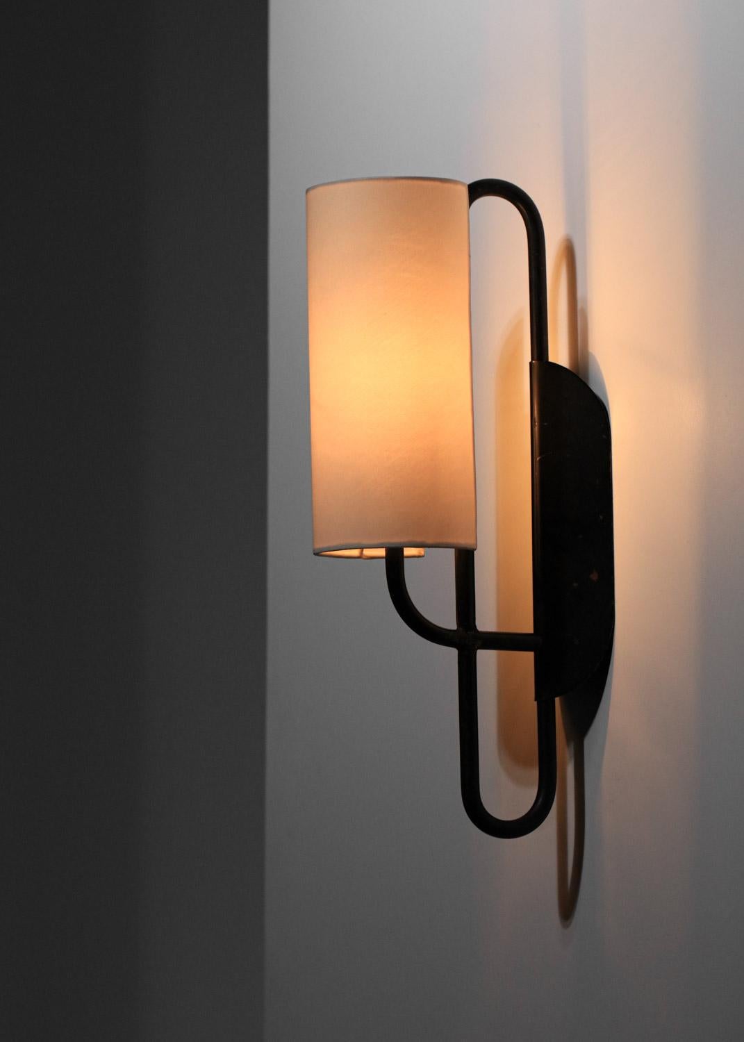 French vintage wall light from the 50's in the style of Jean Royère  1