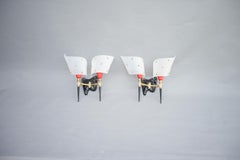 Pair of French Wall Lamps 1950s, Vintage Wall Lamps, Midcentury Wall Lamps