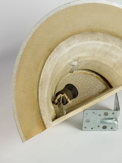 Pair of french wall lamps in plaster and glass