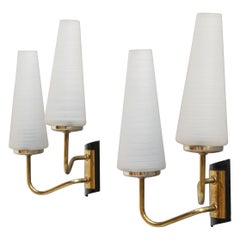 Pair of French Wall Lights by Maison Lunel