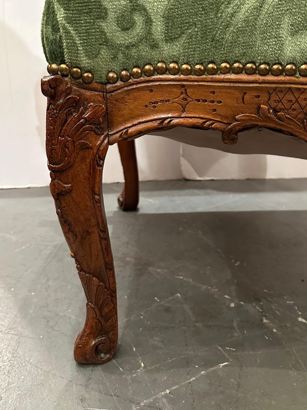 Late 18th Century Pair of French Walnut Armchairs For Sale