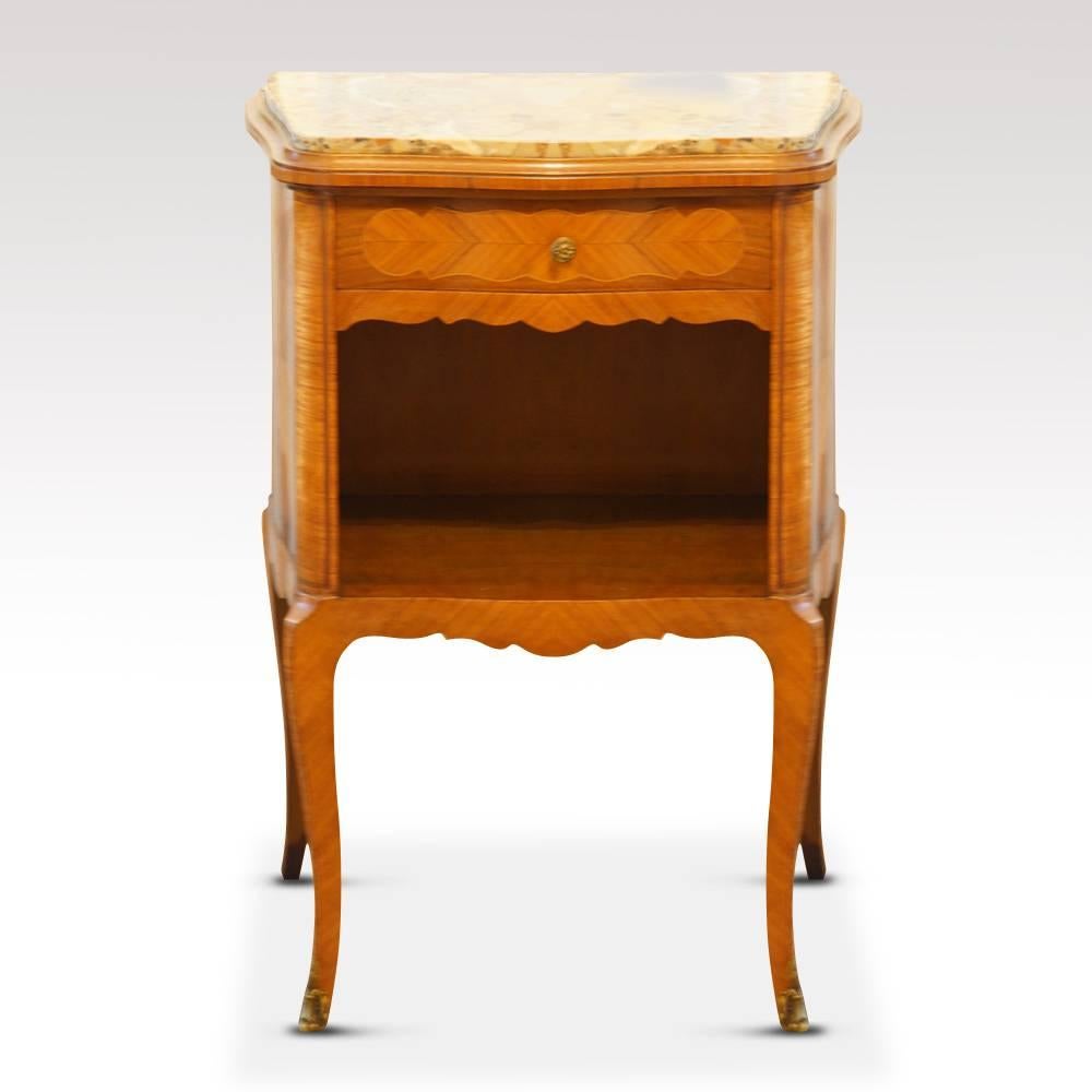 Pair of French Walnut Bedside Cabinets 3