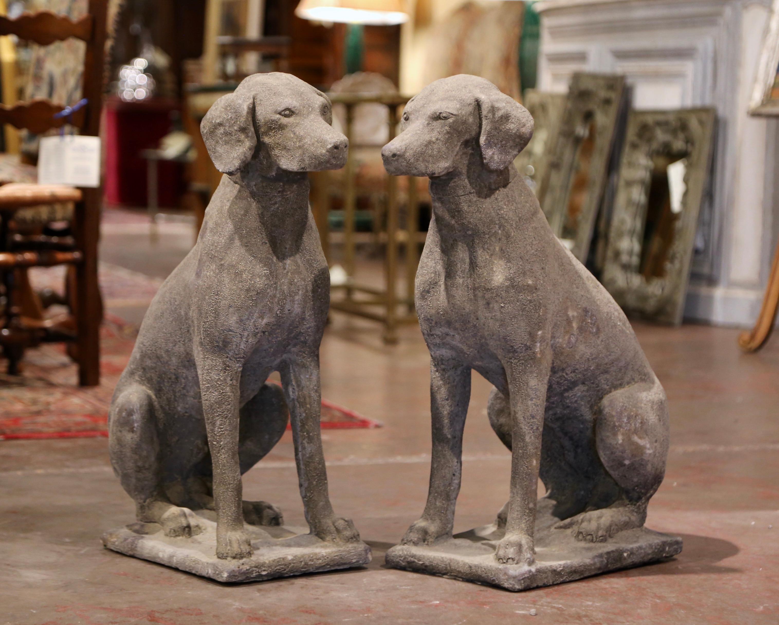 dog sculptures for garden