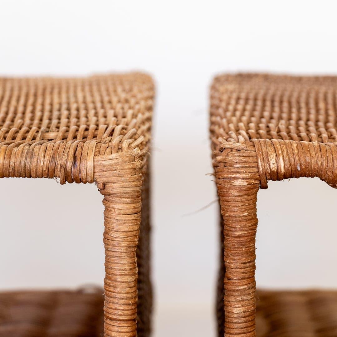 Pair of French Wicker Side Tables 6