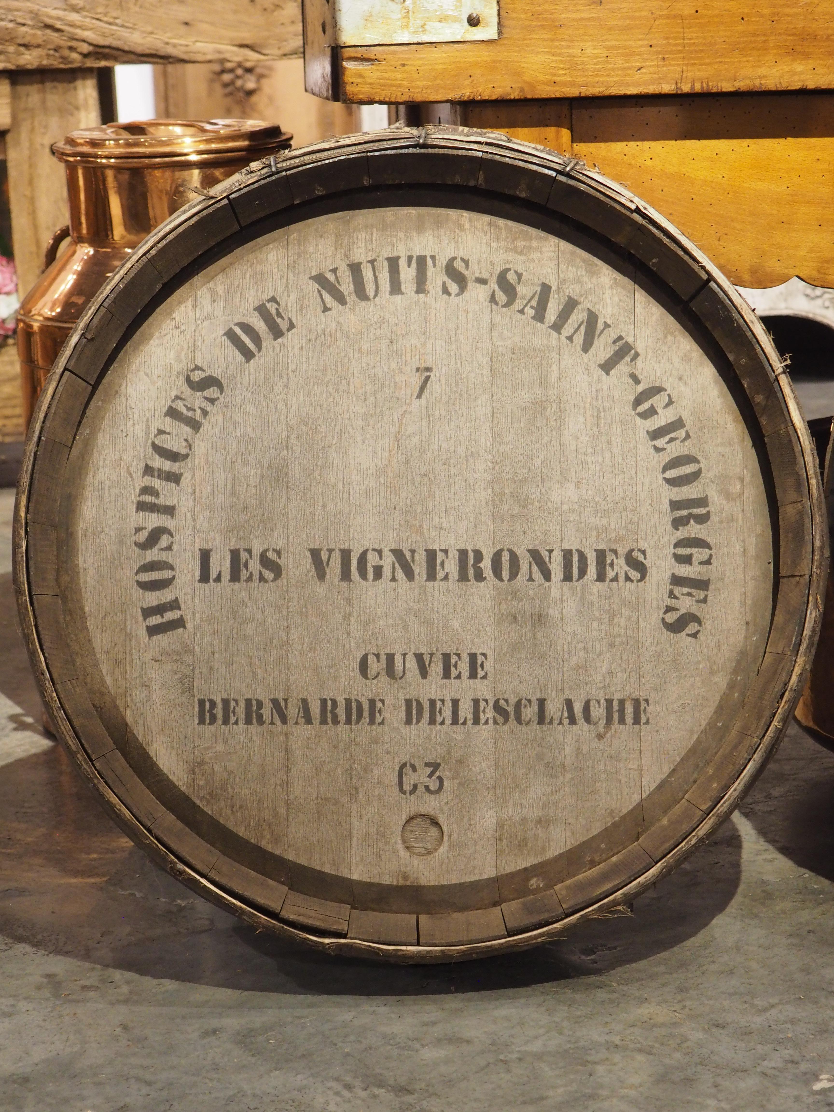 Pair of French Wine Barrel Facades, “Hospices de Nuits-Saint-Georges”, 1900s For Sale 5