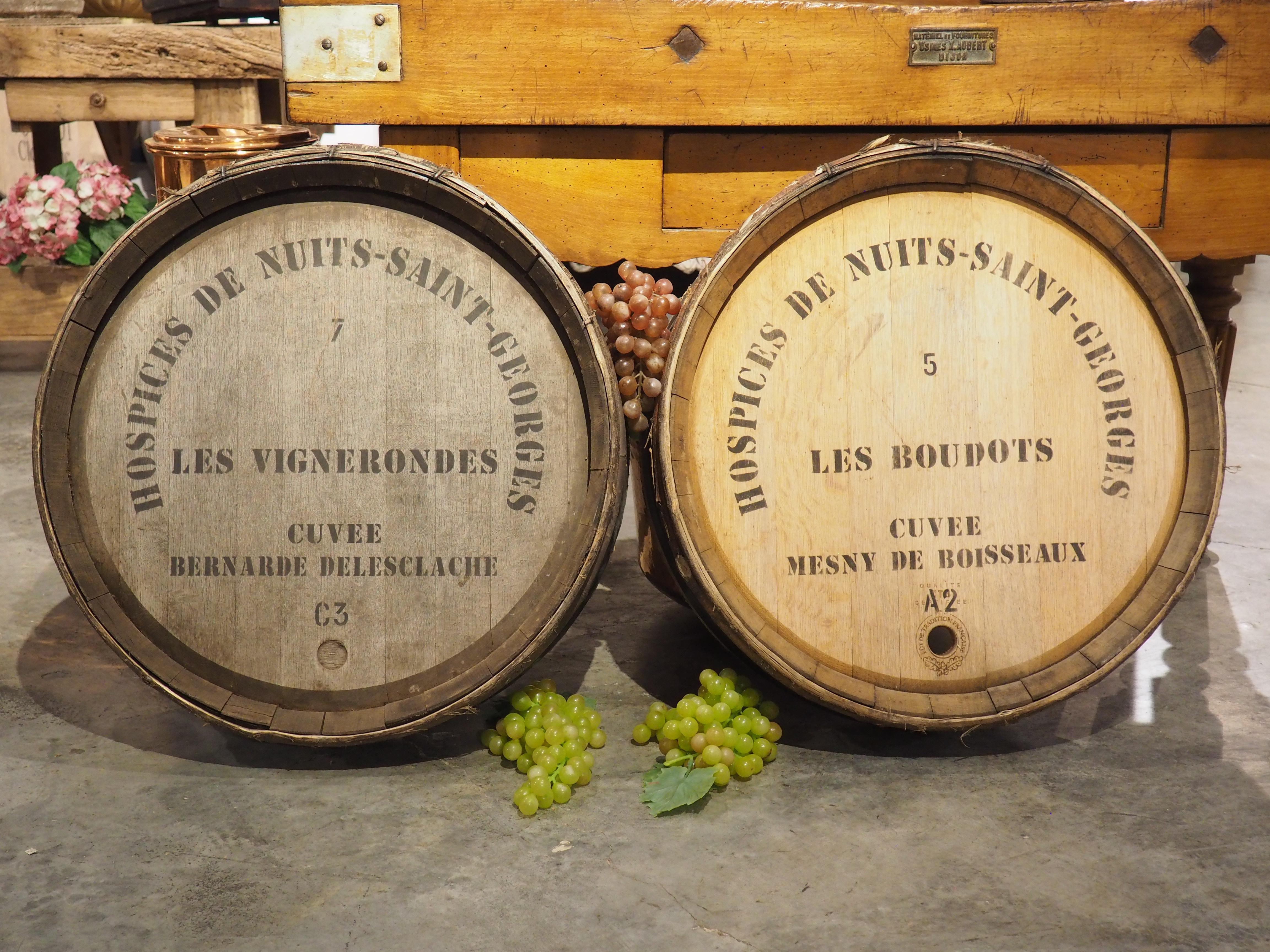 Pair of French Wine Barrel Facades, “Hospices de Nuits-Saint-Georges”, 1900s For Sale 11