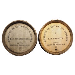 Pair of French Wine Barrel Facades, “Hospices de Nuits-Saint-Georges”, 1900s