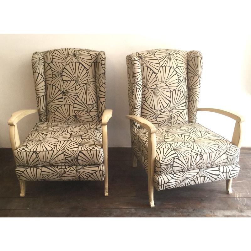 Other Pair of Art Deco Armchairs, France, 1940s For Sale