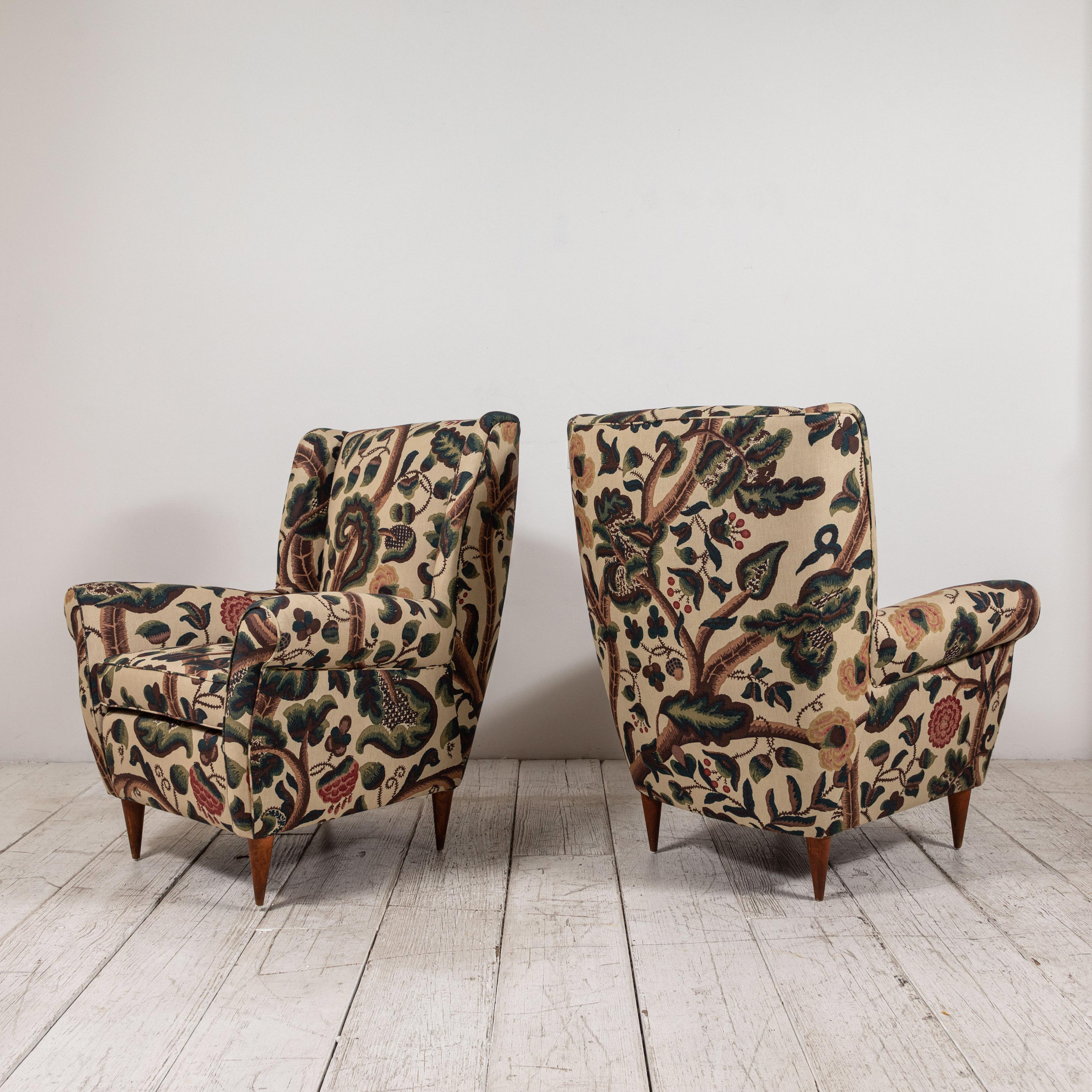 floral wingback chairs