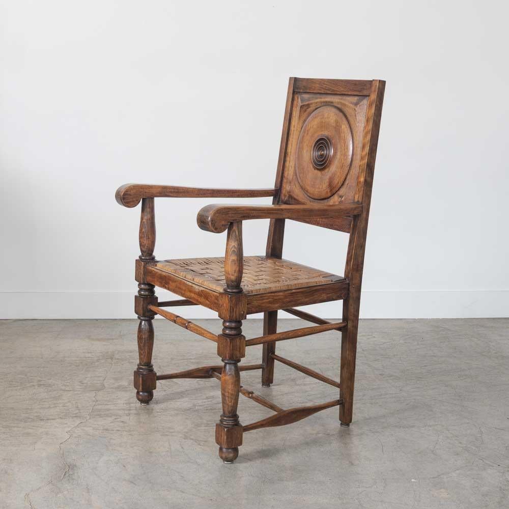 Coppia di sedie francesi in legno e tessuto di Charles Dudouyt in vendita 4