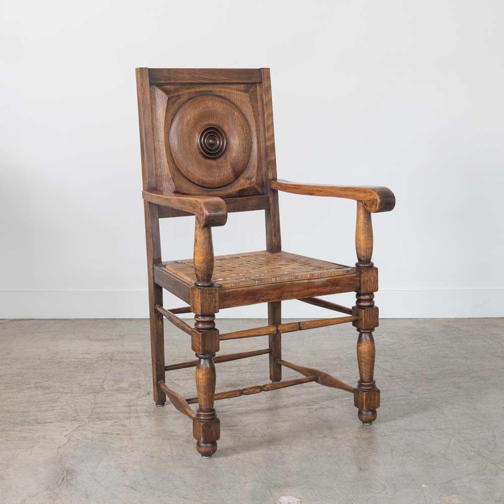 Coppia di sedie francesi in legno e tessuto di Charles Dudouyt in vendita 6