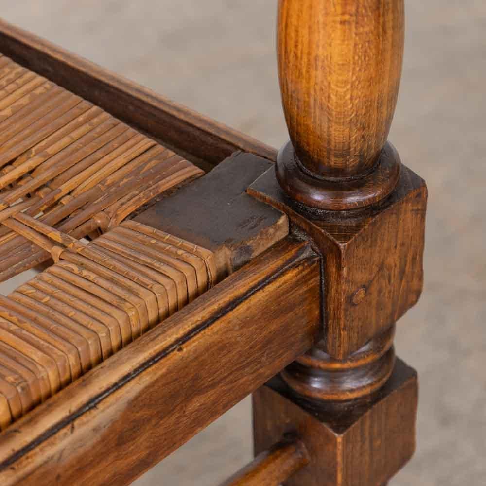 Paar französische Stühle aus Holz und Geflecht von Charles Dudouyt im Angebot 8