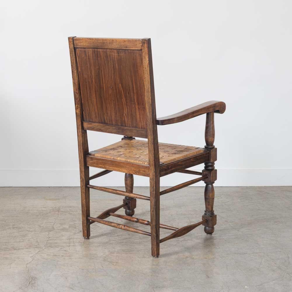 Legno Coppia di sedie francesi in legno e tessuto di Charles Dudouyt in vendita