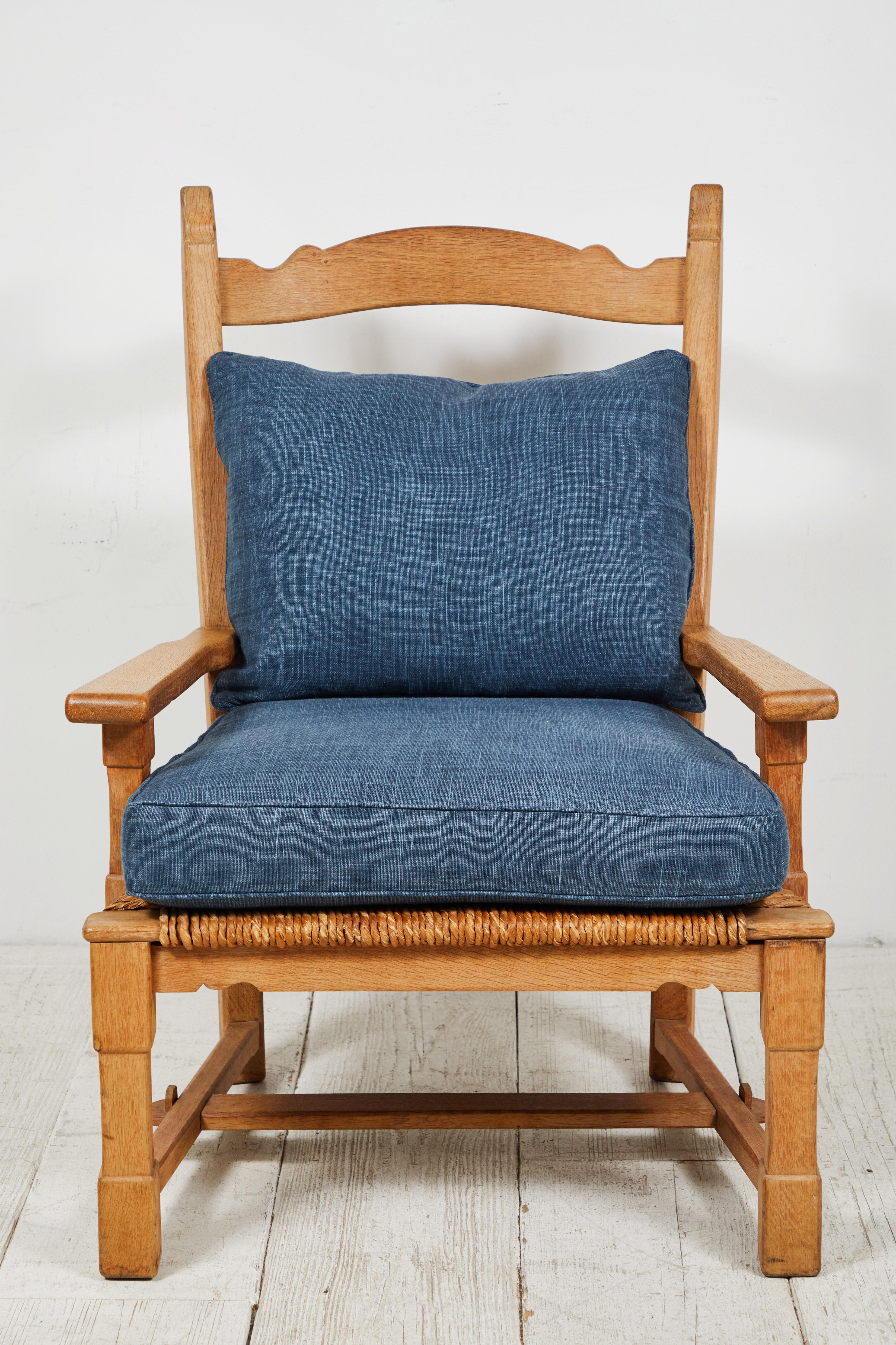 20th Century Pair of French Wooden Ladder Back Armchairs