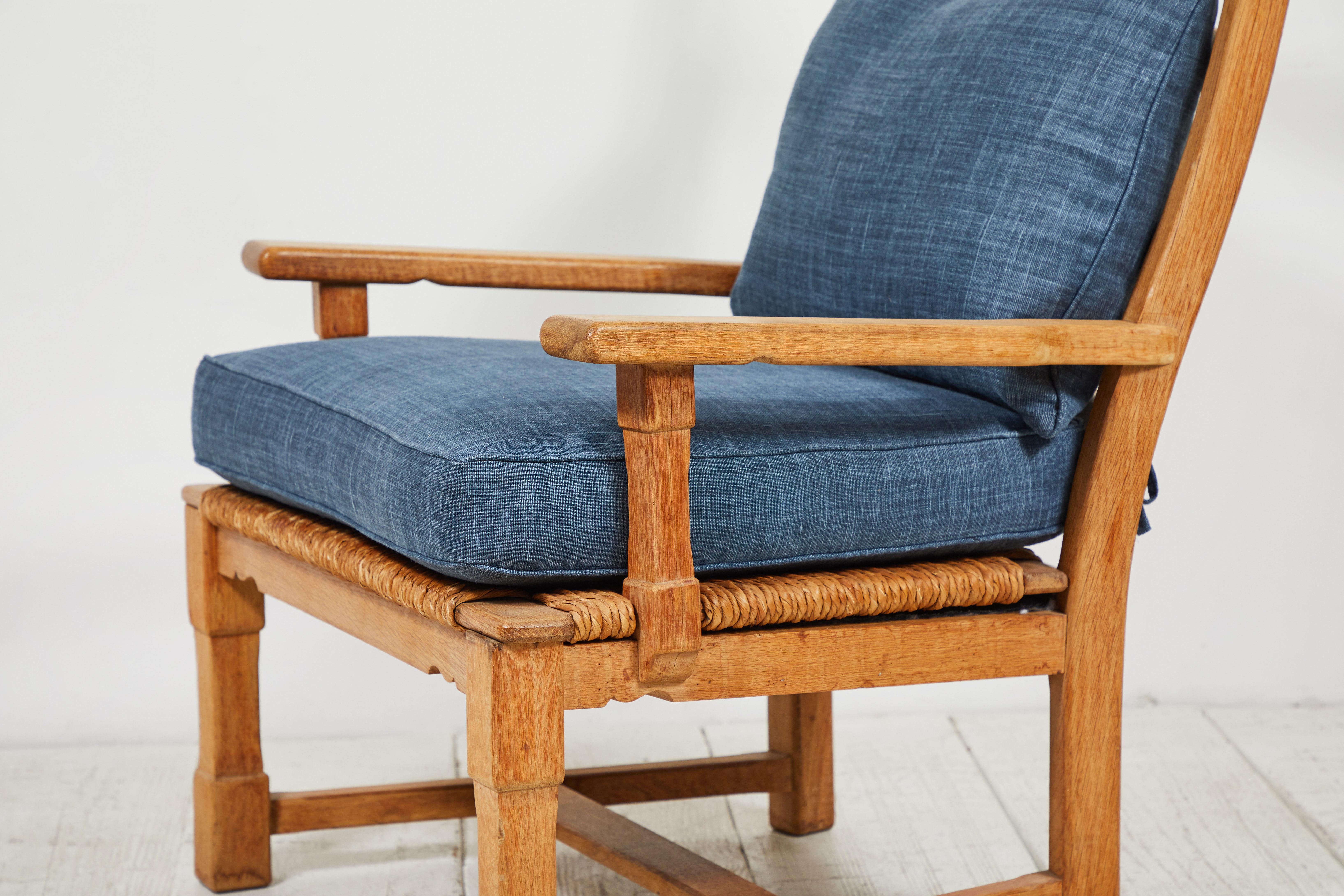 Pair of French Wooden Ladder Back Armchairs 2