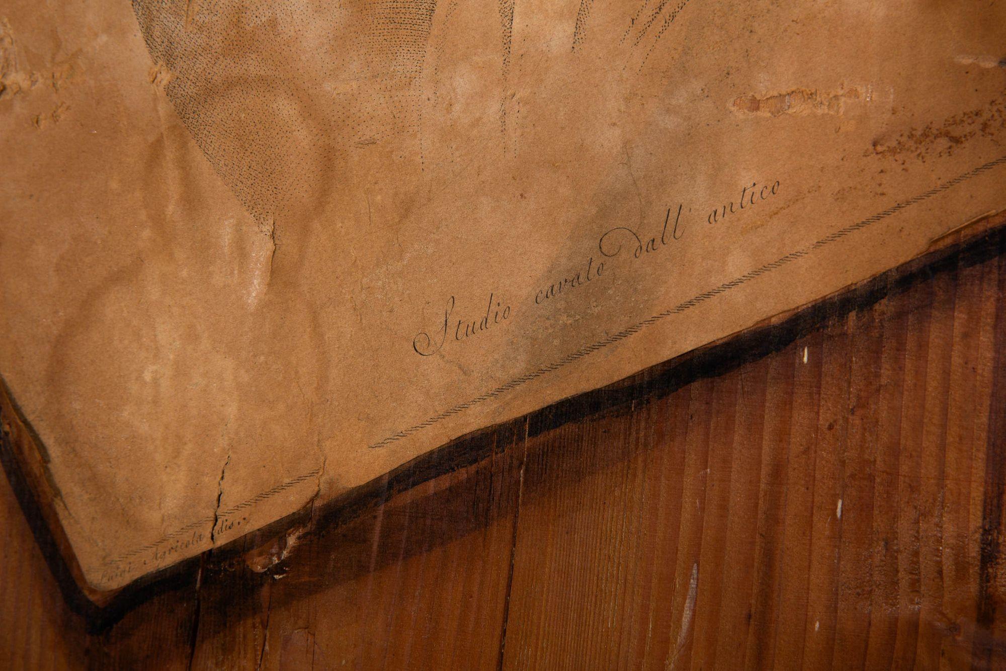 Coppia di porte francesi in pino consumato a decoupage e Trompe L'Oeil in vendita 13