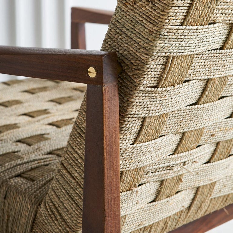Pair of French Woven Rope Chairs at 1stDibs