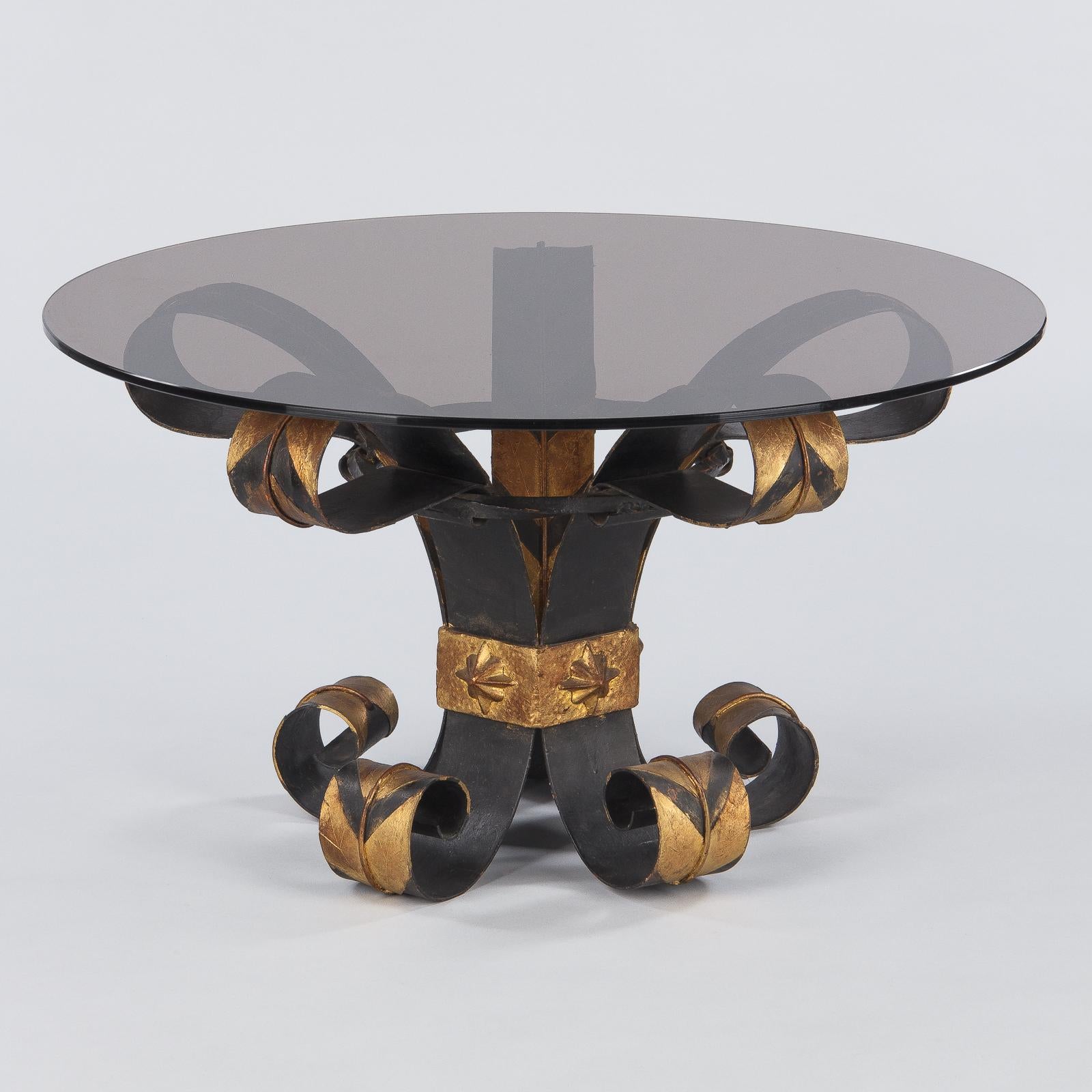 Pair of French Wrought Iron and Glass Coffee Tables, 1960s 8