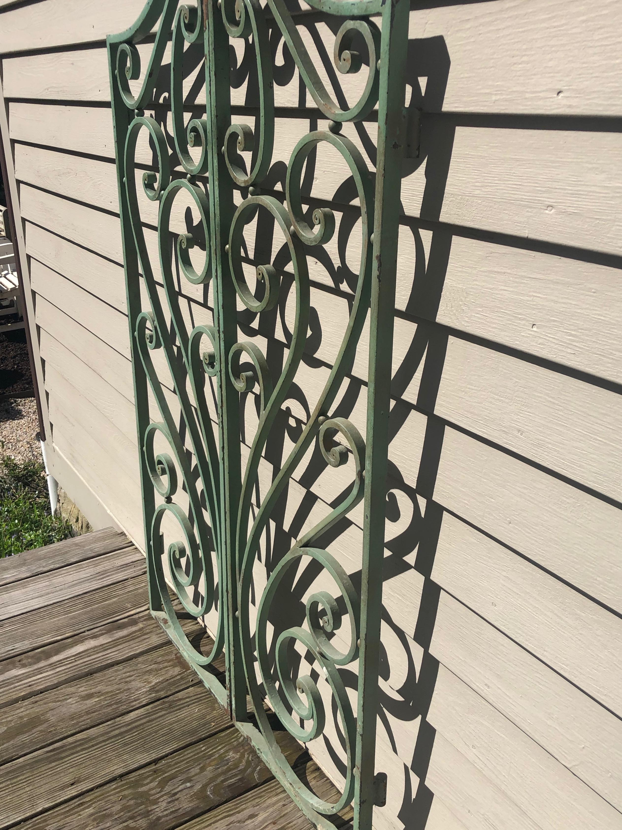 We found these gates in Provence, along with an identical, but slightly larger pair (POR 1060) that come complete with their hinges and mounting hardware, to make installation a snap. Beautifully wrought with a curved top and loads of sensuous