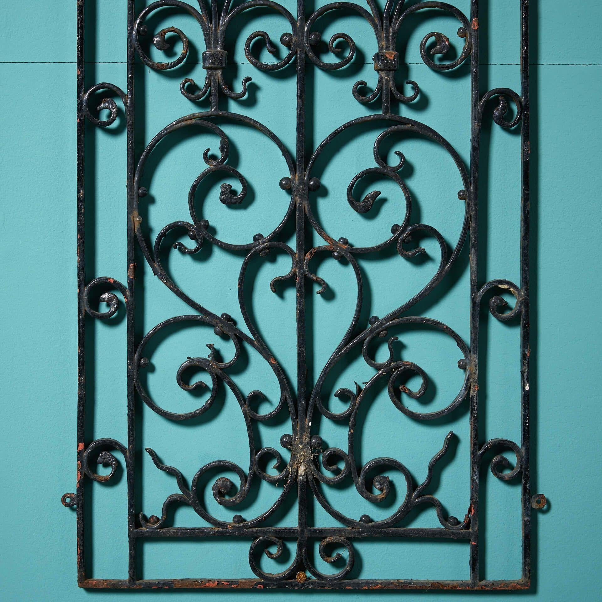 19th Century Pair of French Wrought Iron Decorative Wall Panels For Sale