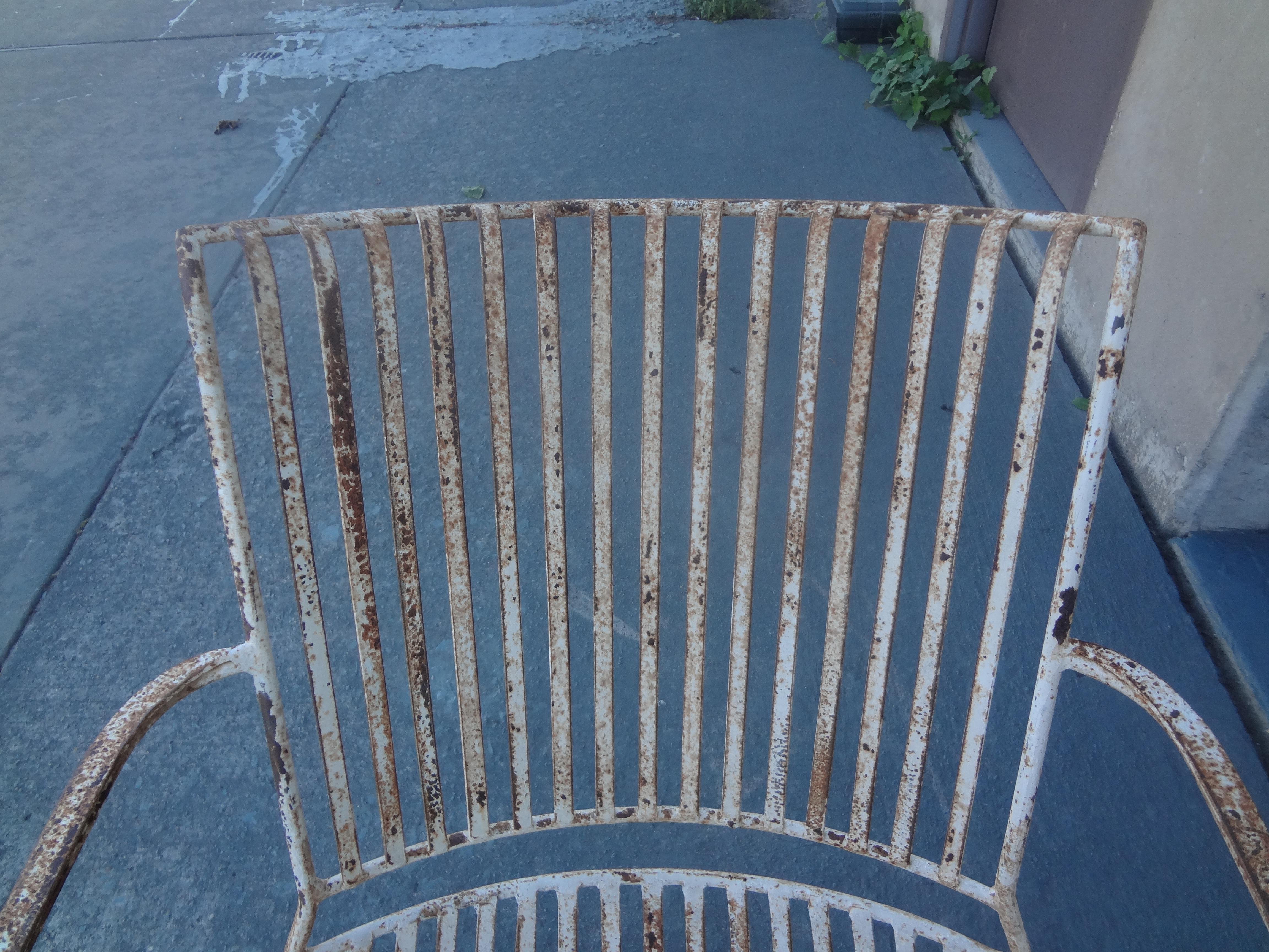 Pair Of French Wrought Iron Garden Chairs For Sale 1