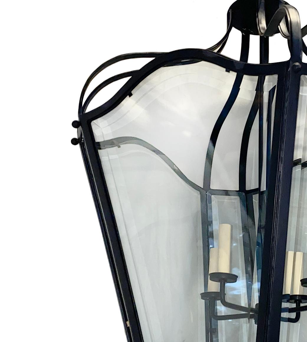 Mid-20th Century Pair of French Wrought Iron Lanterns, Sold Individually For Sale