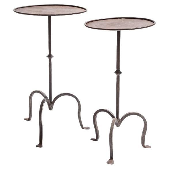 Pair of French Wrought Iron Martini Tables