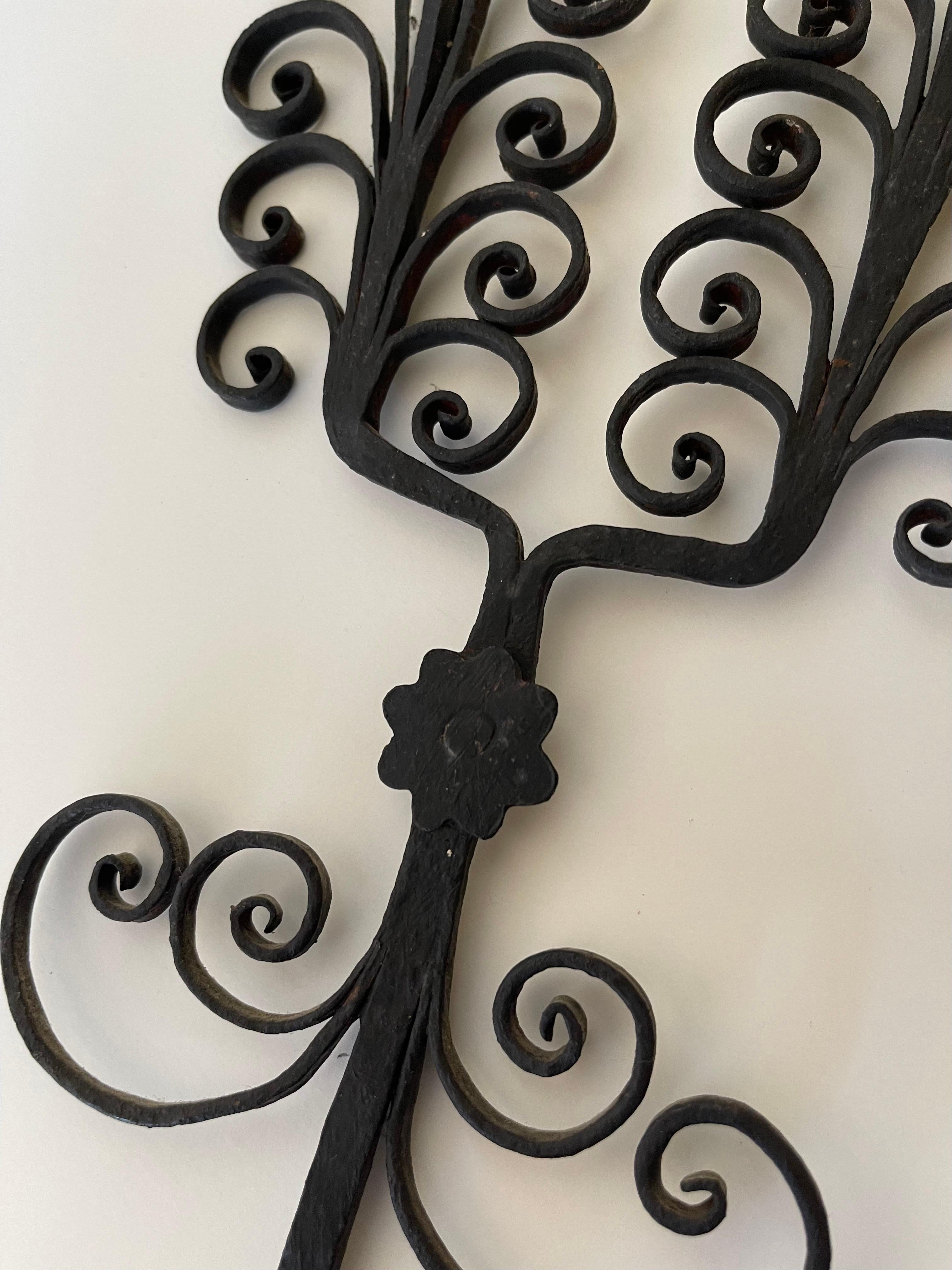 Pair of French Wrought Iron Plant Holders For Sale 6