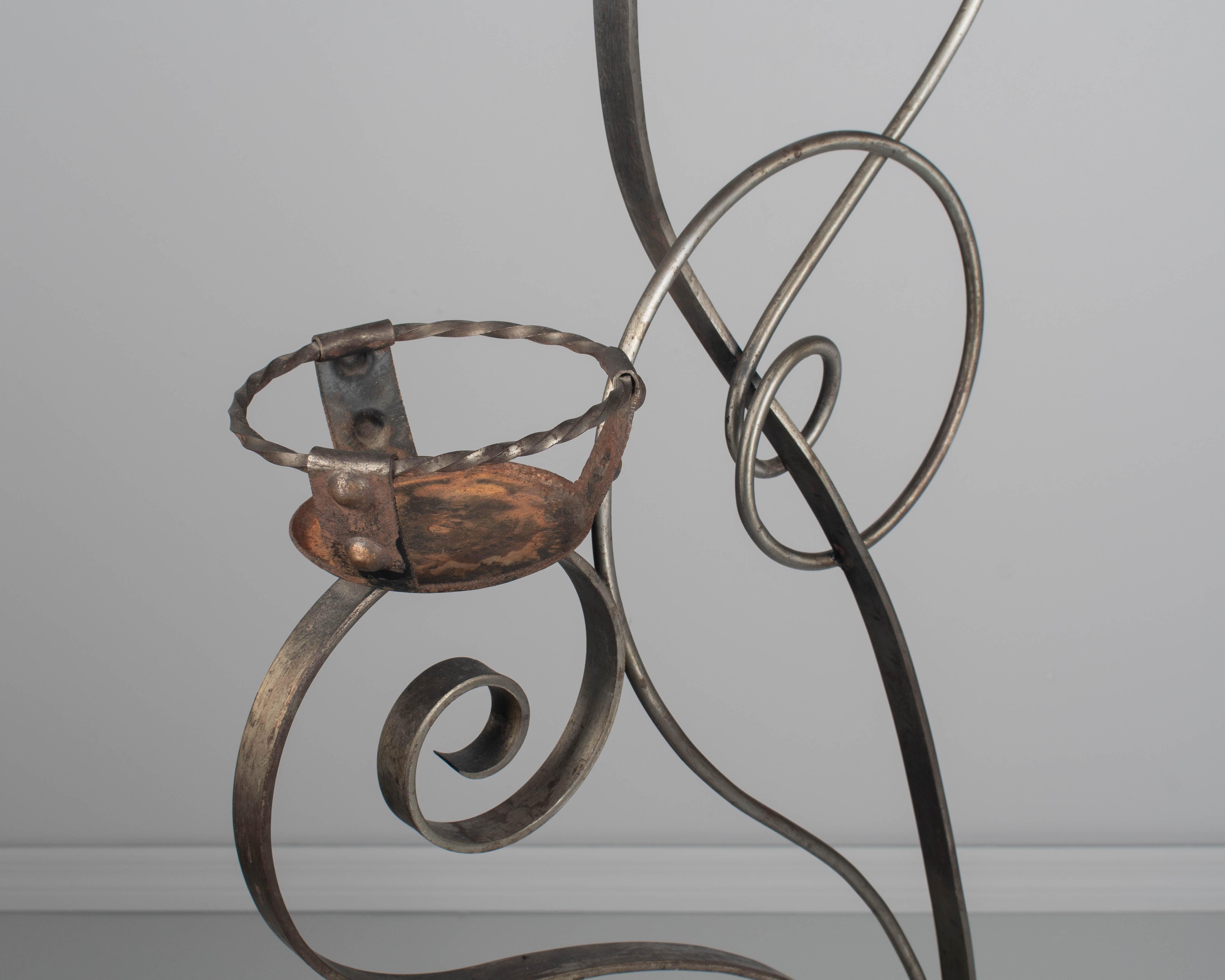 Pair of French Wrought Iron Plant Stands For Sale 2