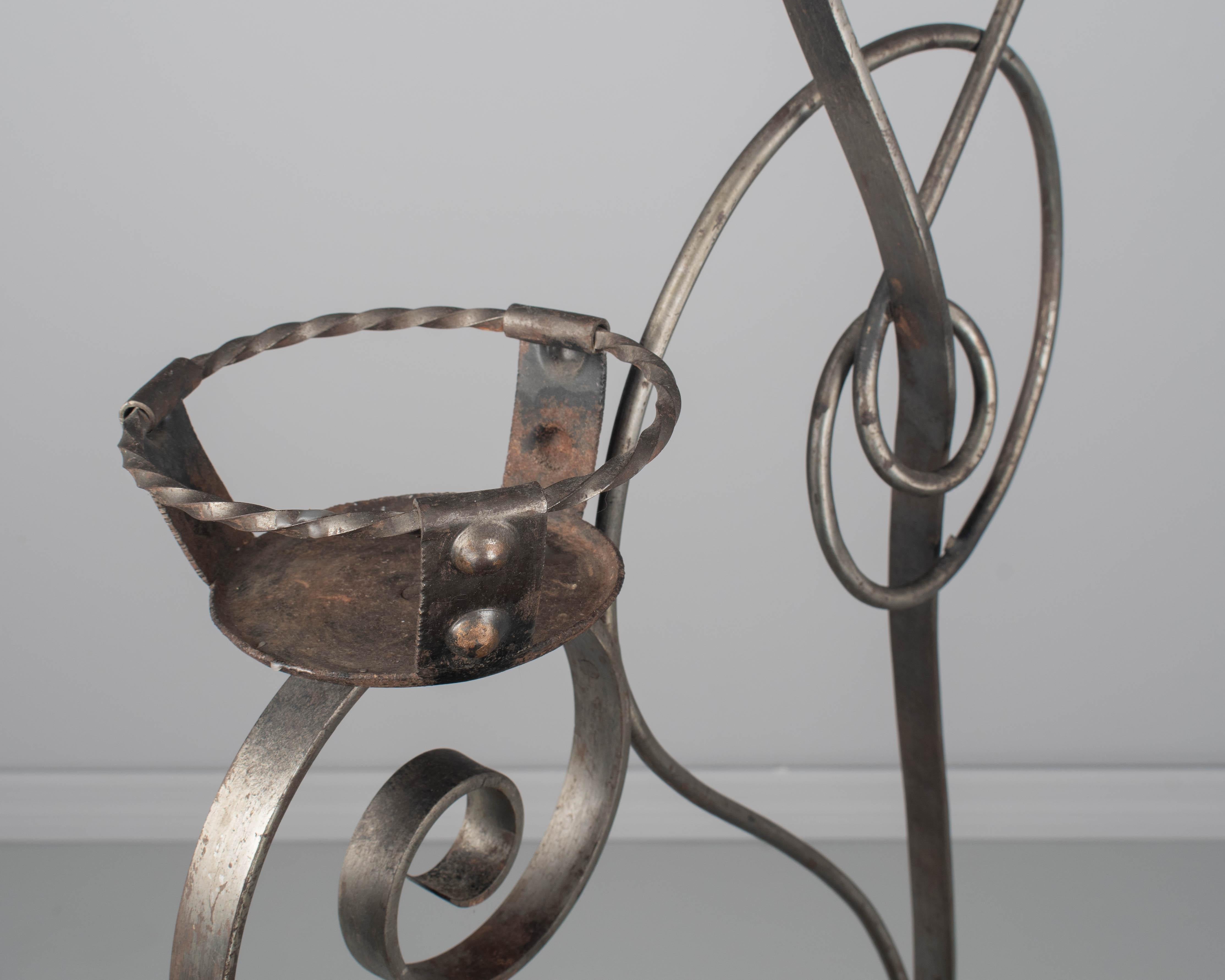 Pair of French Wrought Iron Plant Stands For Sale 3
