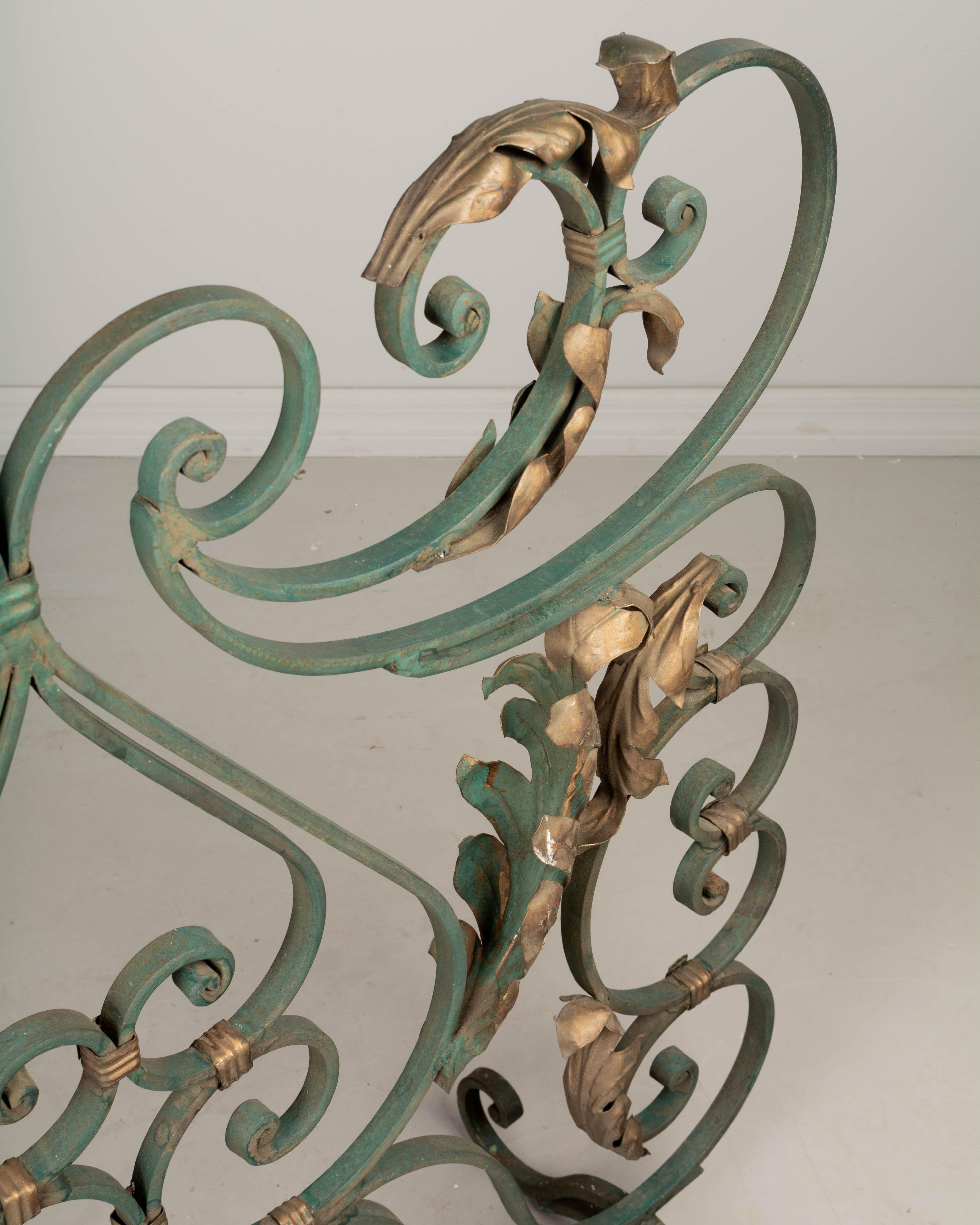 Pair of French Wrought Iron Screens or Room Dividers For Sale 2