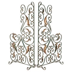 Pair of French Wrought Iron Screens or Room Dividers