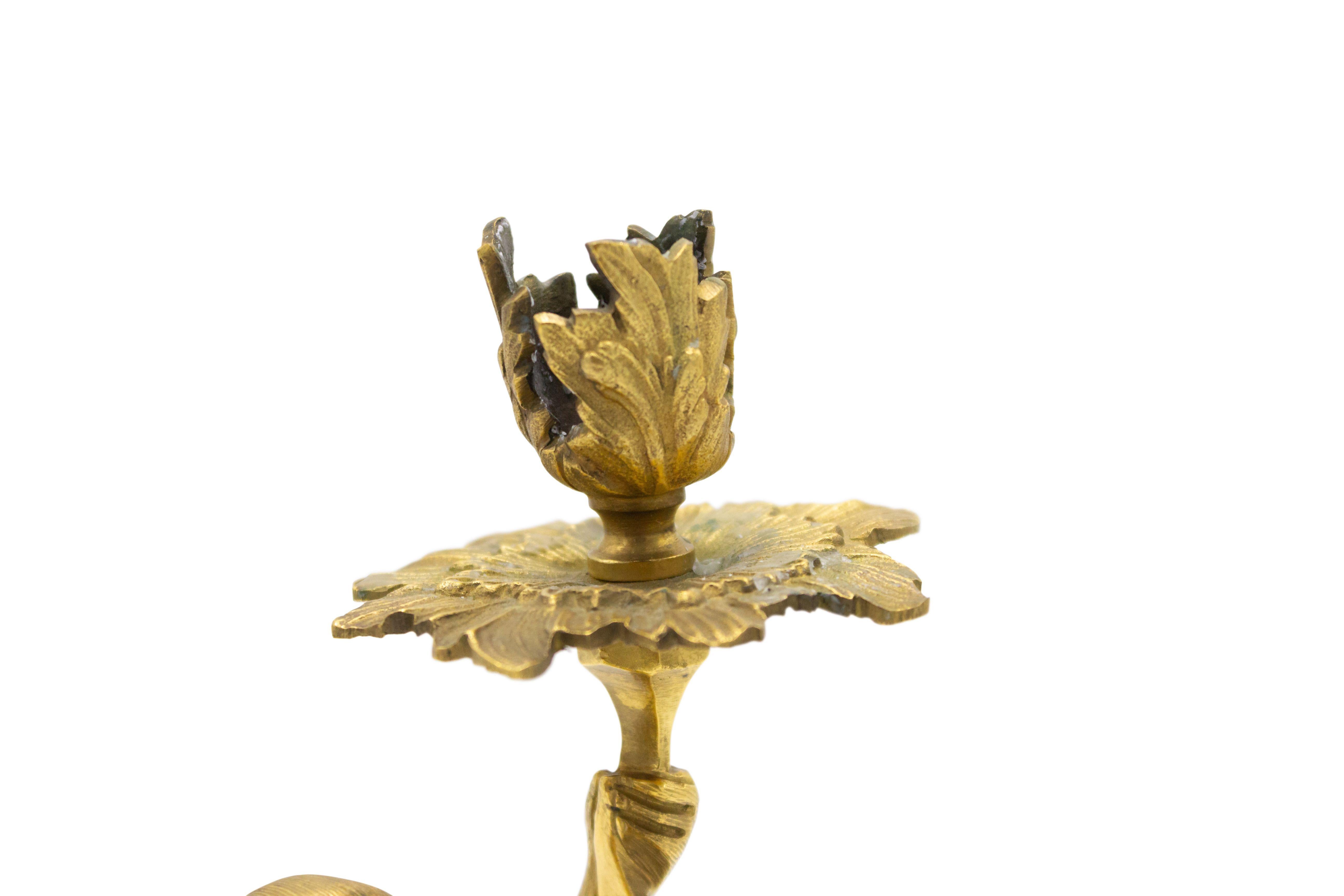 Louis XVI Pair of French XVI Bronze Dore Monkey Candlesticks For Sale