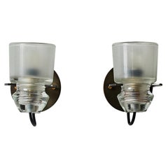 Pair of "Fresnel" Sconces by Tito Agnoli for Oluce