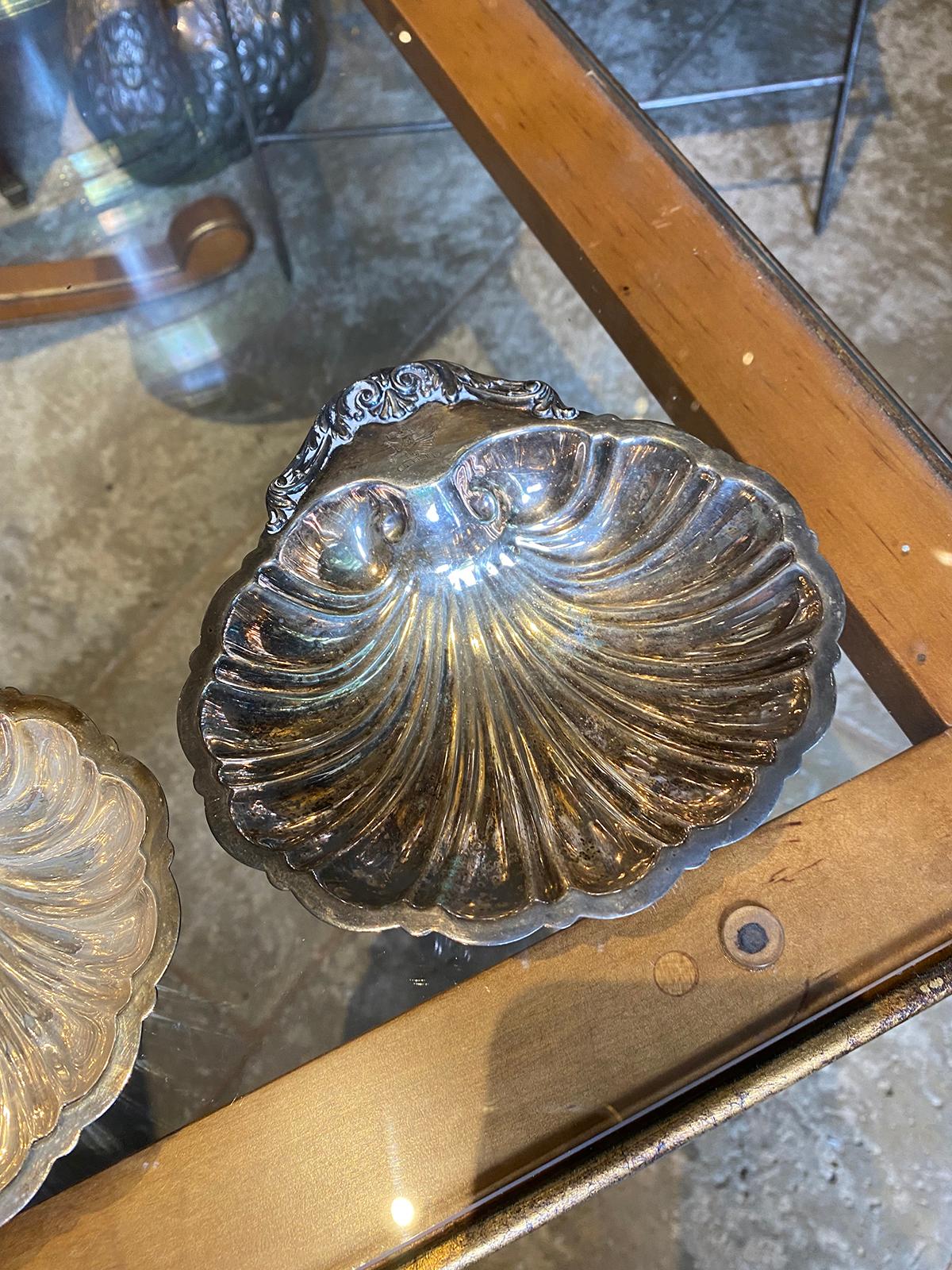 Pair of Friedman Silver Co. '1908-1960' Silver Plate Shell Dishes, Marked 3