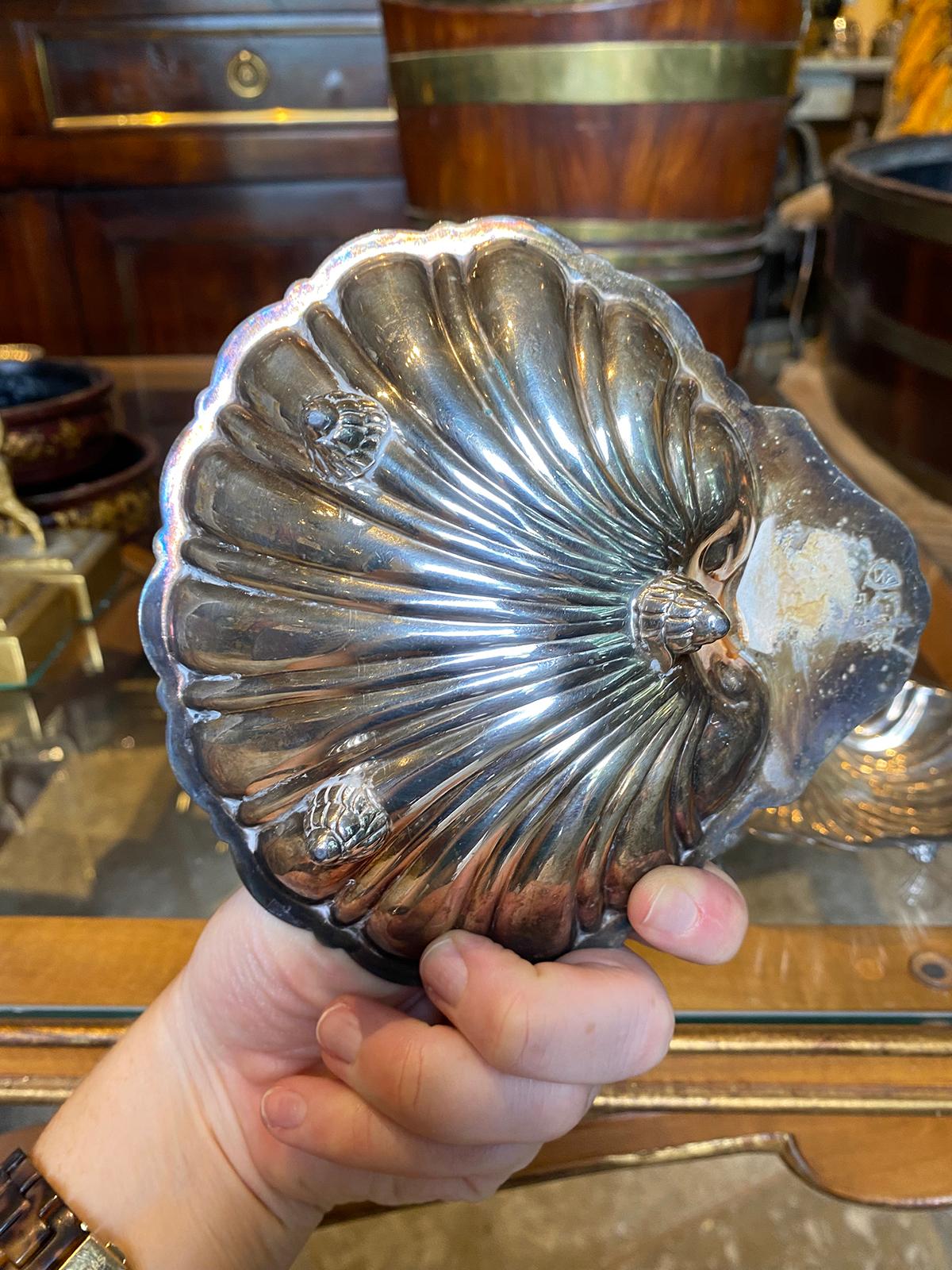 Pair of Friedman Silver Co. '1908-1960' Silver Plate Shell Dishes, Marked 4