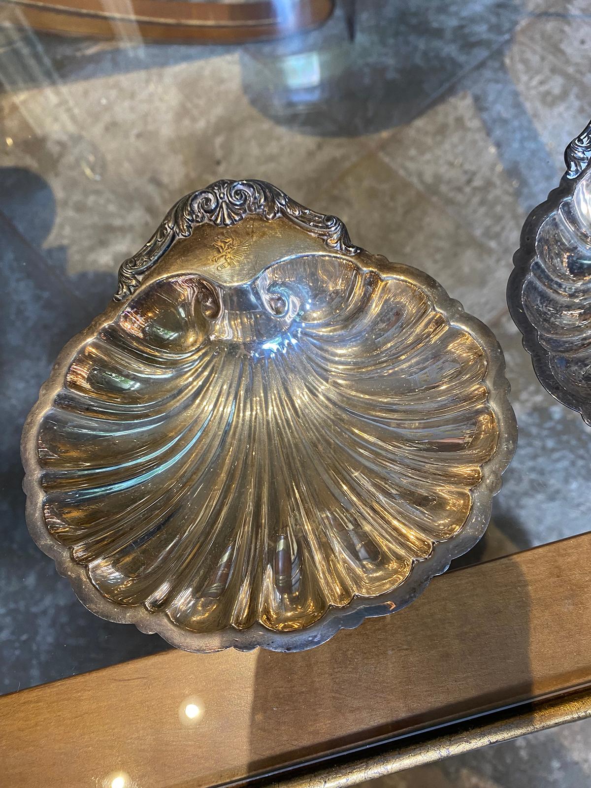 Pair of Friedman Silver Co. '1908-1960' Silver Plate Shell Dishes, Marked 1