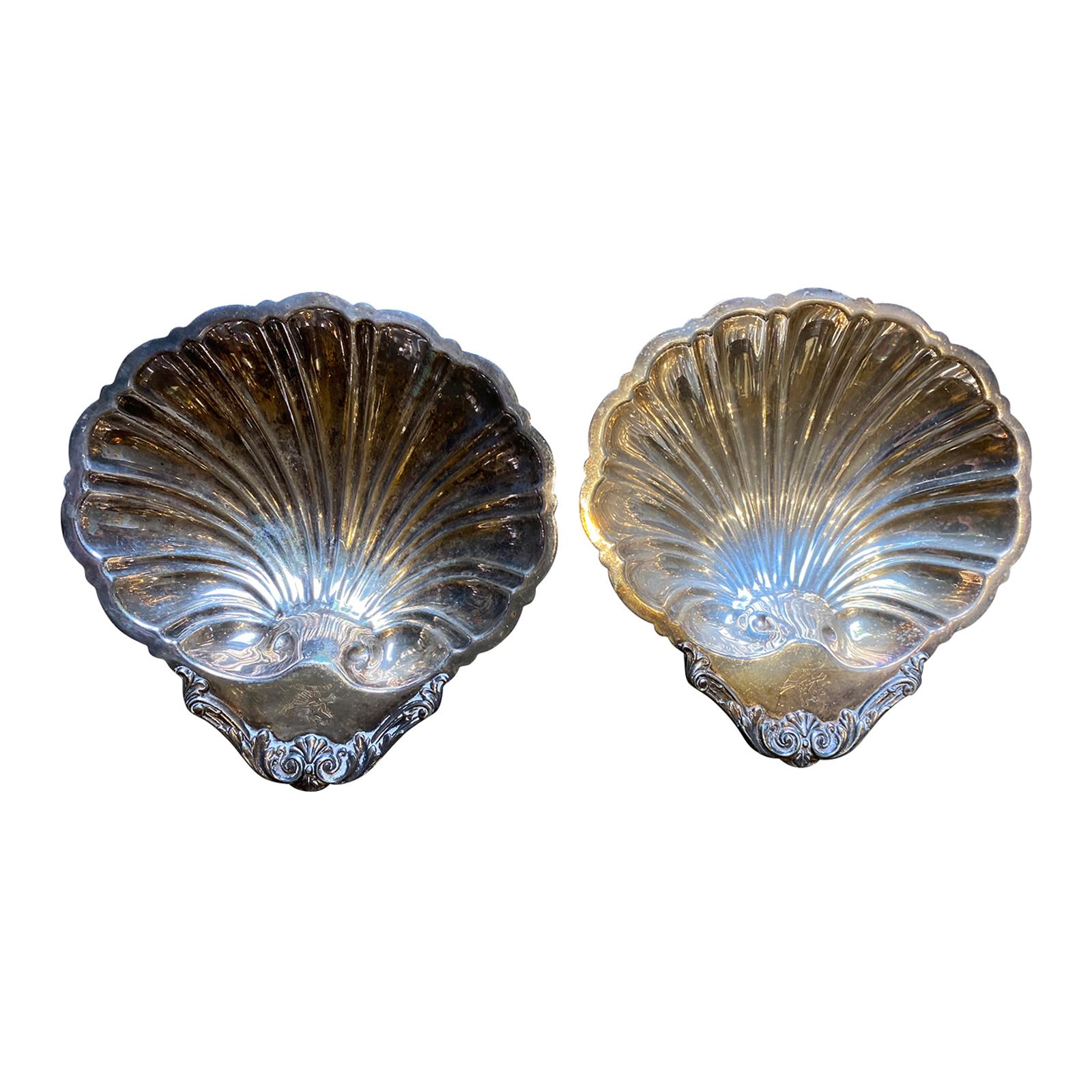 Pair of Friedman Silver Co. '1908-1960' Silver Plate Shell Dishes, Marked