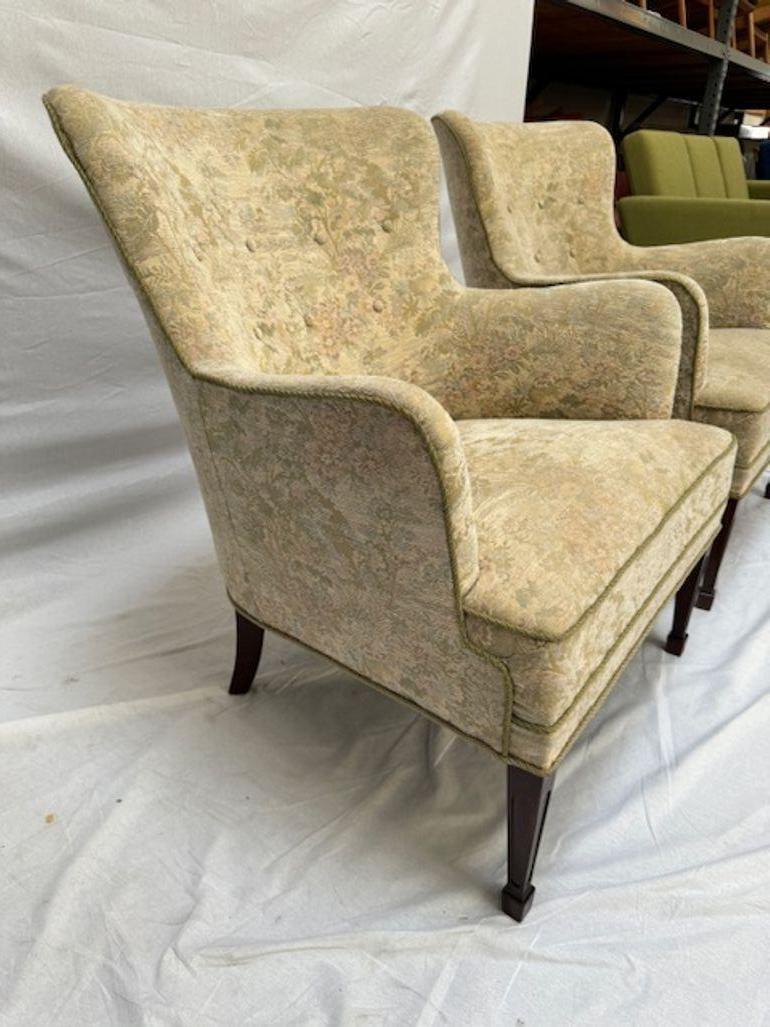 Pair of Frits Henningsen Lounge Chairs In Good Condition In Los Angeles, CA