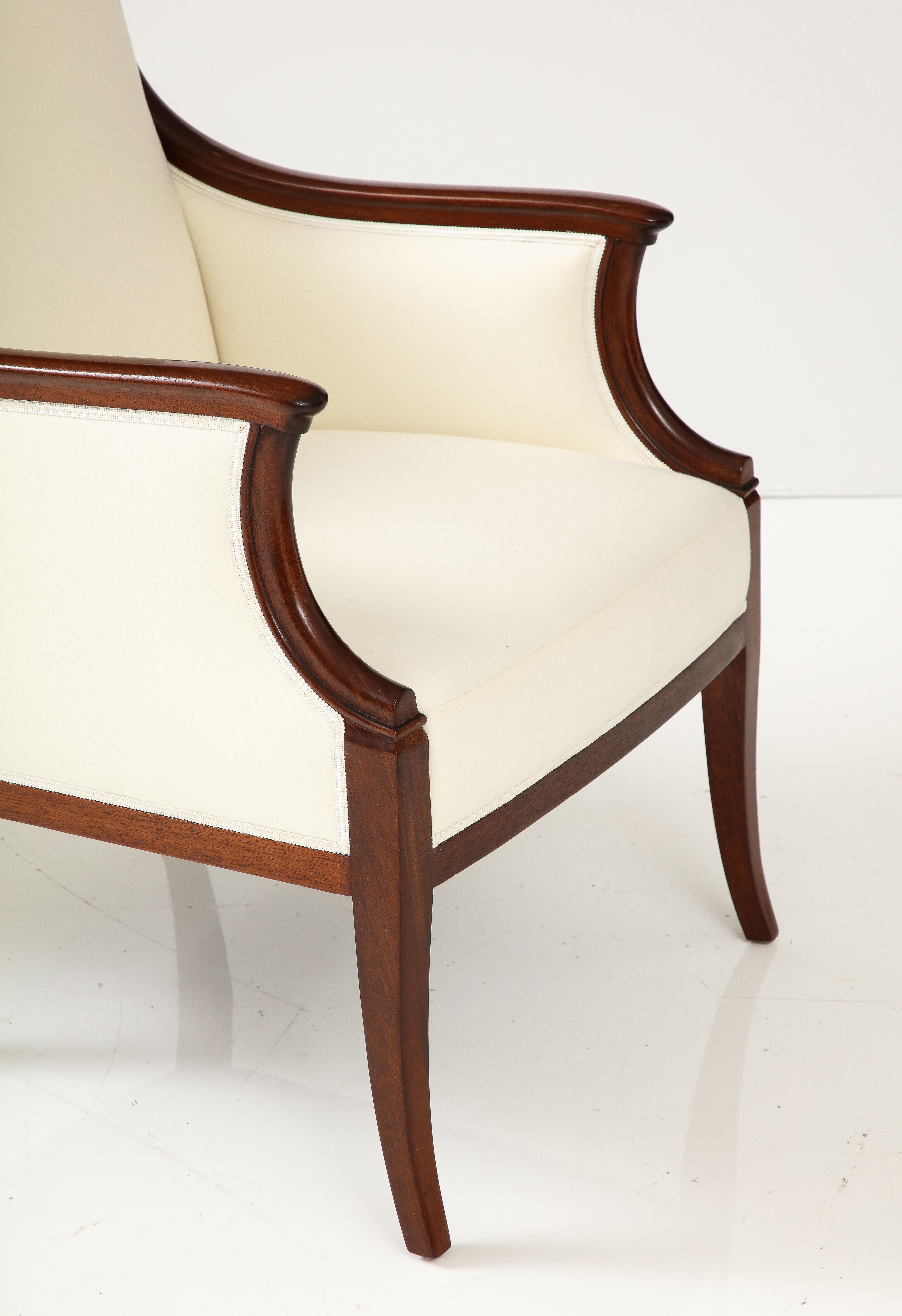 Mid-20th Century Pair of Frits Henningsen Mahogany Armchairs, circa 1940s For Sale