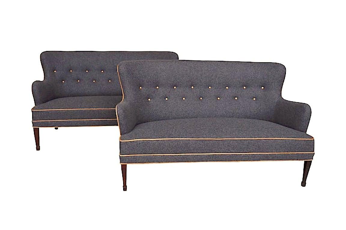 Classical Style Loveseat by Frits Henningsen  For Sale 1
