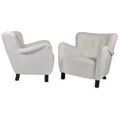 Pair of Fritz Hansen 1669 Easy Chairs