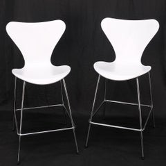 Pair of Fritz Hansen Ant Seats High Bar Stools Chairs