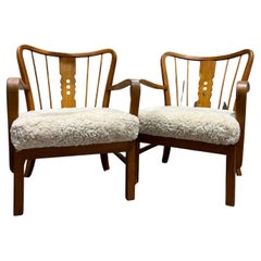 Pair of Fritz Hansen Armchairs, Denmark, circa 1930